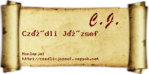 Czédli József névjegykártya