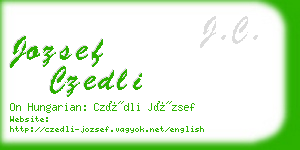 jozsef czedli business card